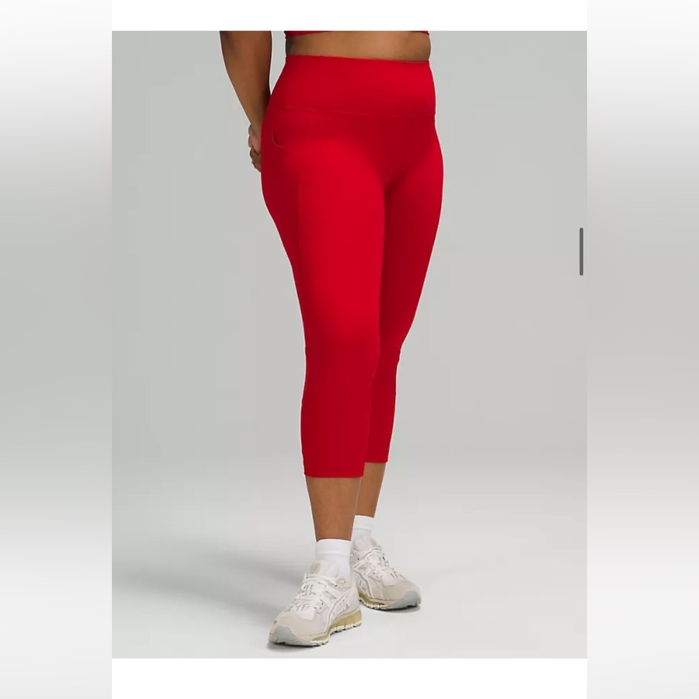 Lululemon Pace Rival Crop 22” Size 8 in Red